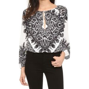Alice + Olivia Naya Peasant Blouse, Size S